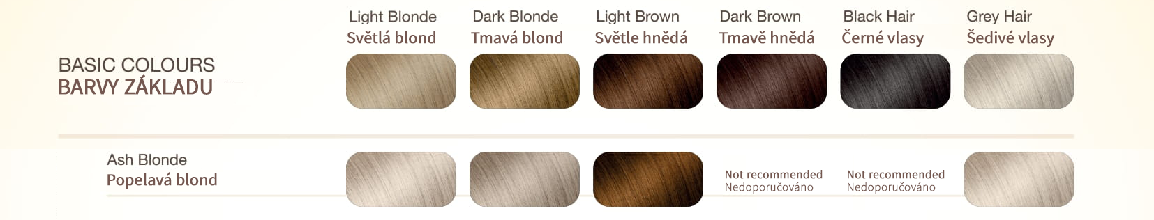 Sattva vzorník Henna na vlasy Popelavá blond